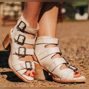 Freebird by Steven Quail Bootie Sandal Open Toe Boho Distressed Size 12